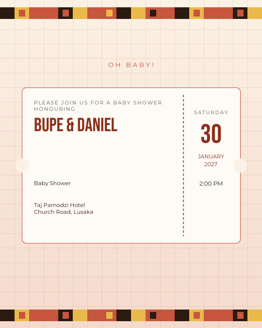 Baby Brunch invitation design preview