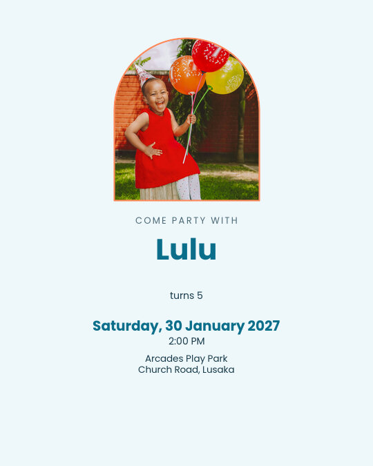 Balloon Buddies invitation design preview