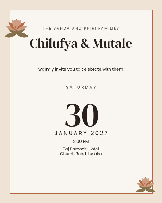 Baobab Blessing invitation design preview