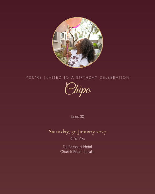 Birthday Queen invitation design preview