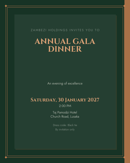 Black Tie Affair invitation design preview