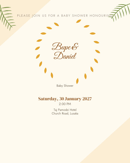 Boho Baby invitation design preview