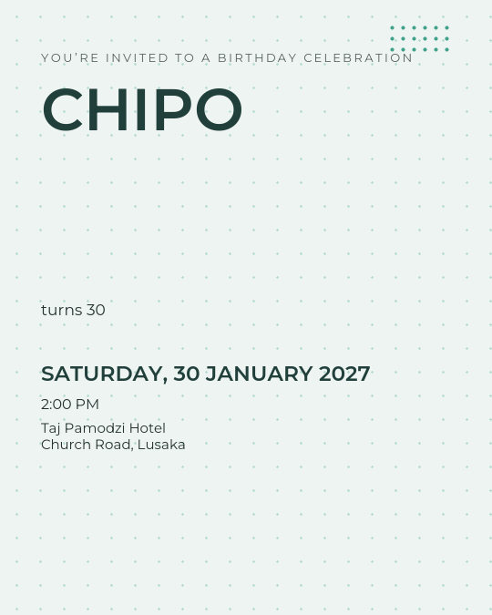 Bold Birthday invitation design preview
