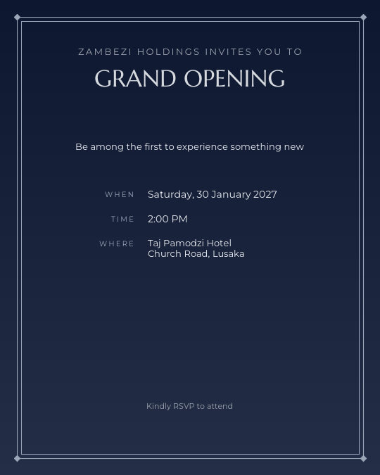 Boutique Debut invitation design preview