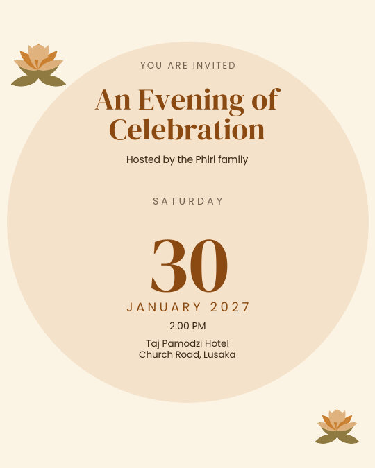 Braai Afternoon invitation design preview