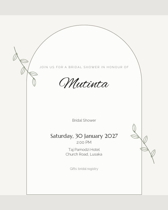 Bride to Be Bloom invitation design preview