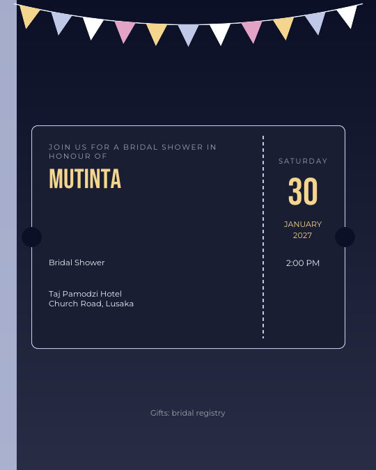 Bubbly Brunch invitation design preview