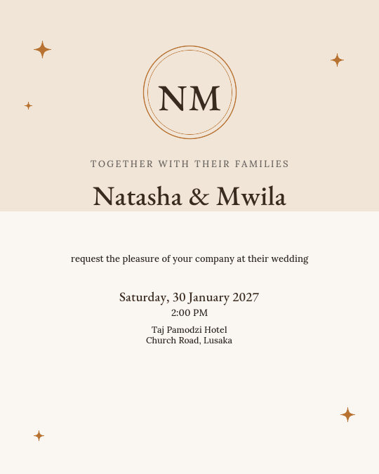 Cathedral Light invitation design preview