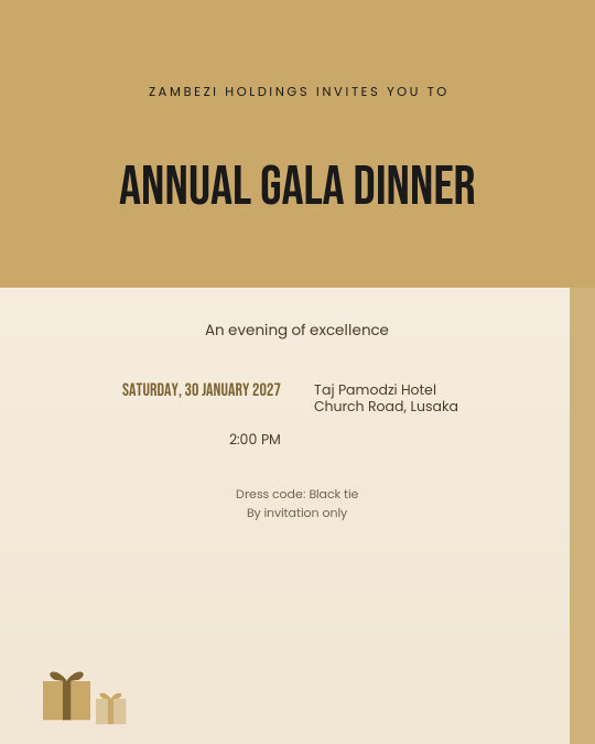 Champagne Gala invitation design preview