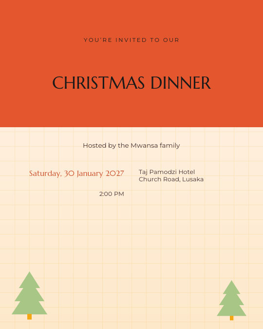 Christmas Carols invitation design preview