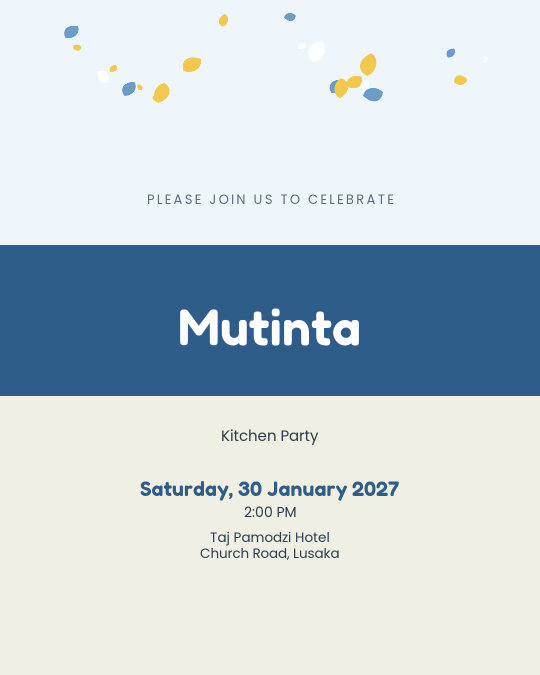 Citrus Kitchen invitation design preview