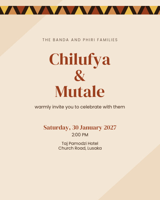 Clay & Gold invitation design preview