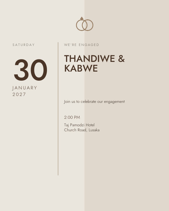 Clean Slate Ring invitation design preview