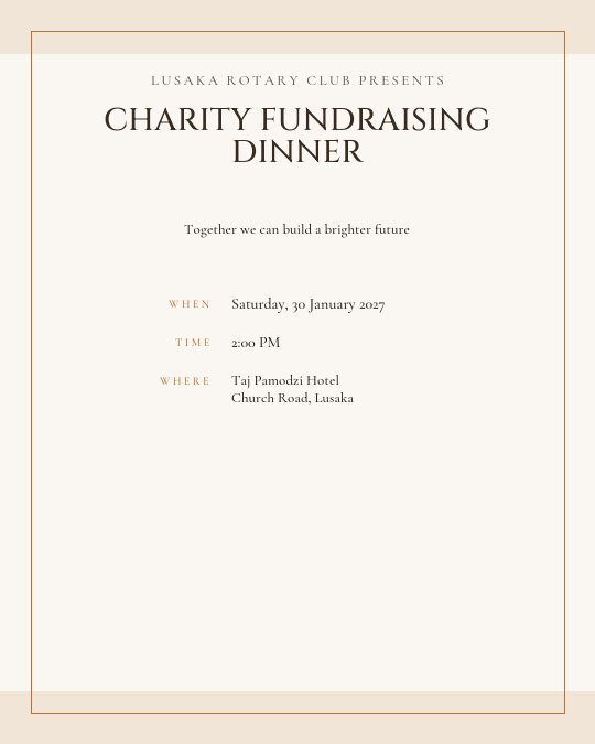 Club Dinner invitation design preview