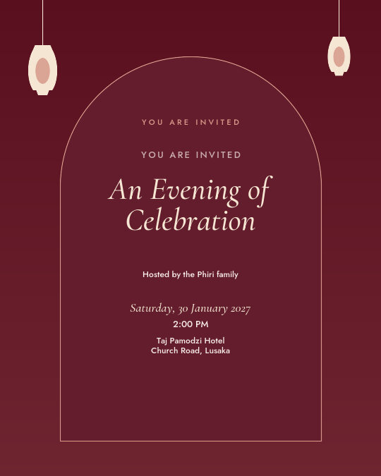 Cocktail Evening invitation design preview