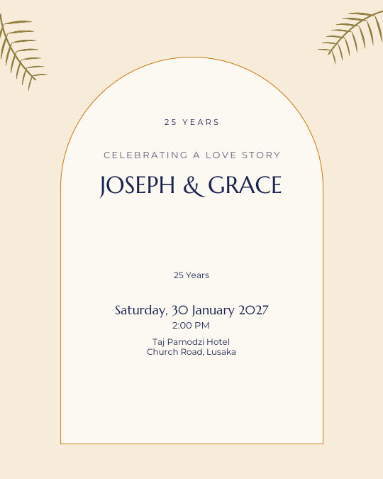 Copper Anniversary invitation design preview