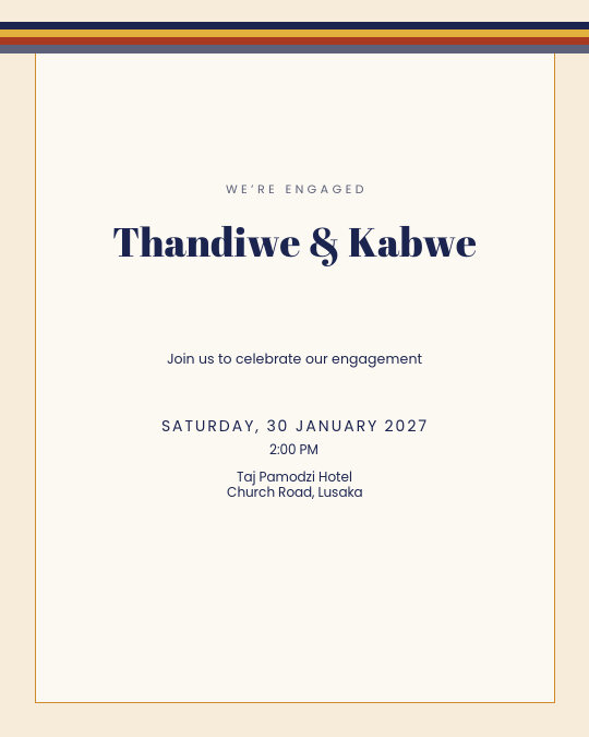 Copper Promise invitation design preview