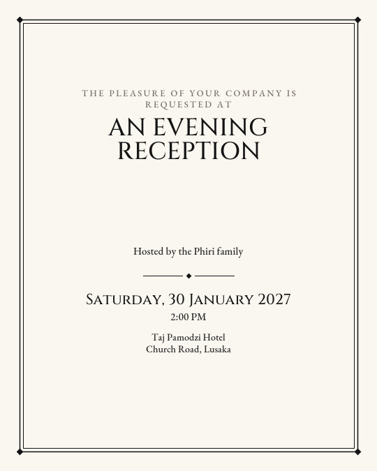 Formal Classic invitation design preview