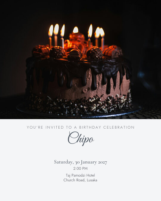 Dinner & Candles invitation design preview