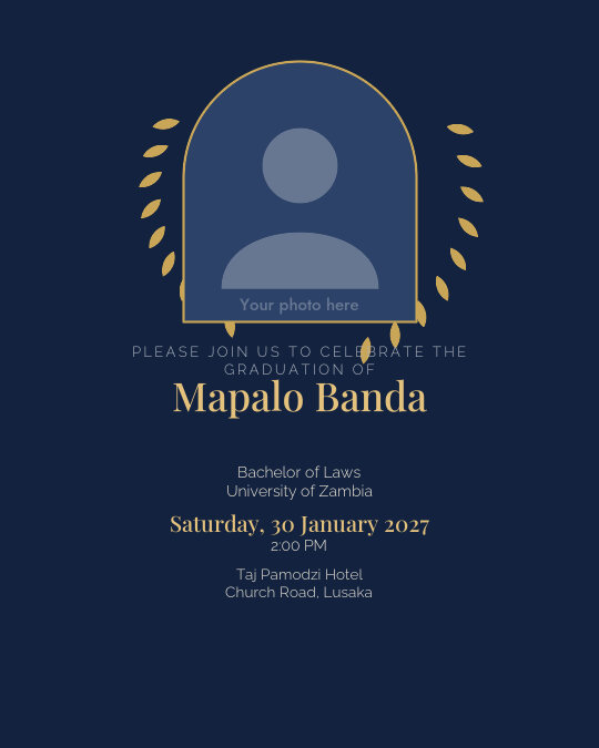 Portrait of Achievement invitation design preview