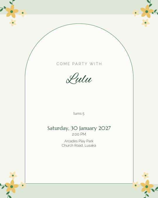 Fairy Garden invitation design preview