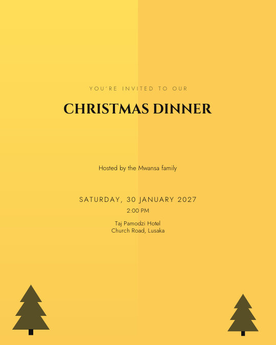 Festive Lunch invitation design preview
