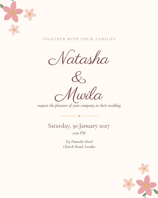 Floral Garden invitation design preview