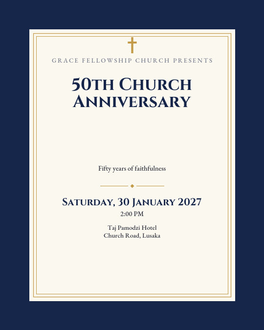 Church Jubilee invitation design preview