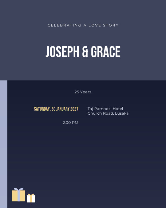 Forty Years of Us invitation design preview
