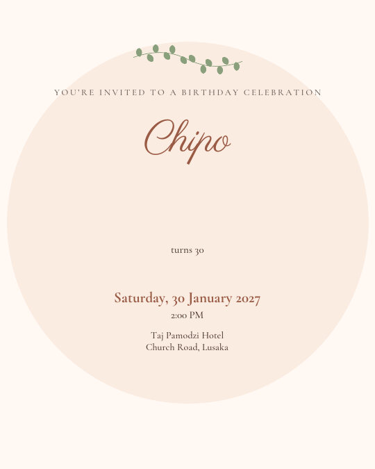 Garden Birthday Brunch invitation design preview