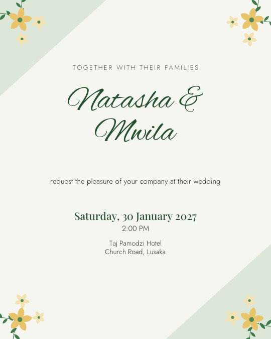 Garden Elegance invitation design preview