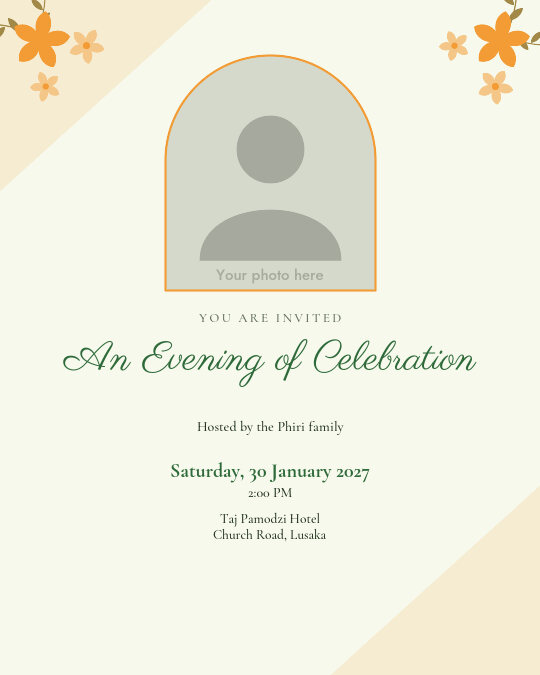 Garden Party invitation design preview