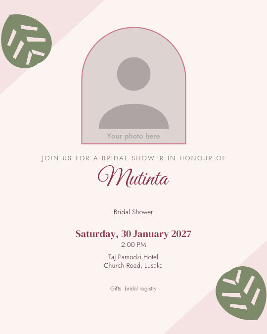 Garden Shower invitation design preview