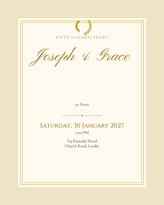 Golden Years invitation design preview