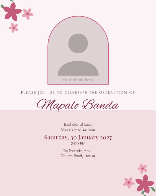 Graduate Garden Party invitation design preview