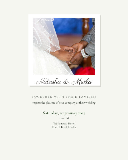 Hand in Hand invitation design preview