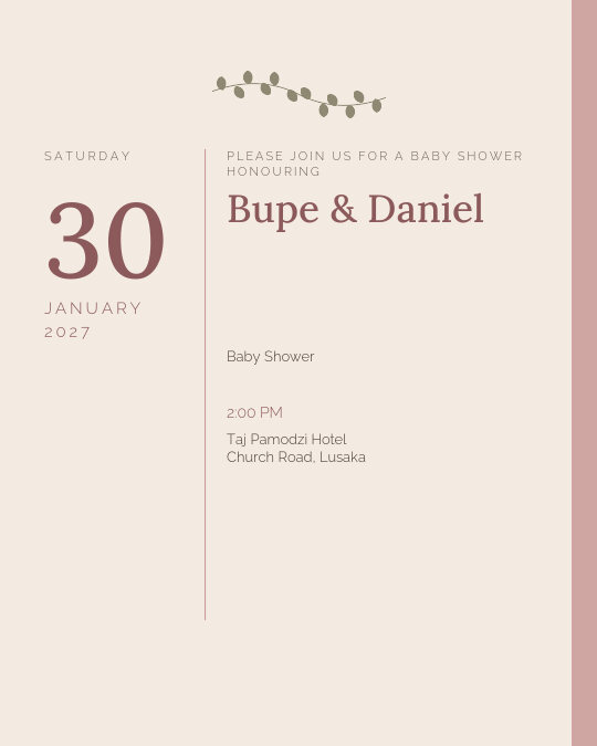 Hello Little One invitation design preview