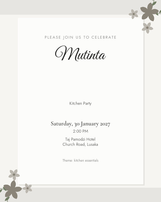 Herb Garden Party invitation design preview