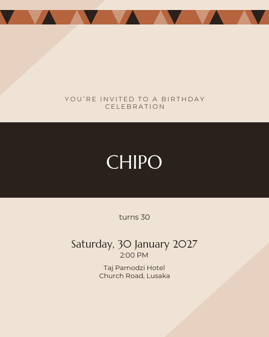 Heritage Birthday invitation design preview