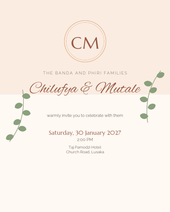 Heritage Botanical invitation design preview
