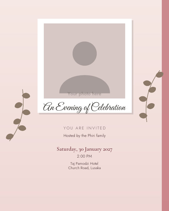 High Tea invitation design preview