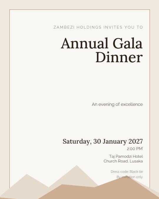 Ivory Gala invitation design preview