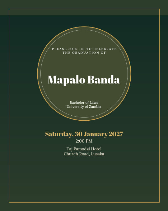 Laurel Achievement invitation design preview