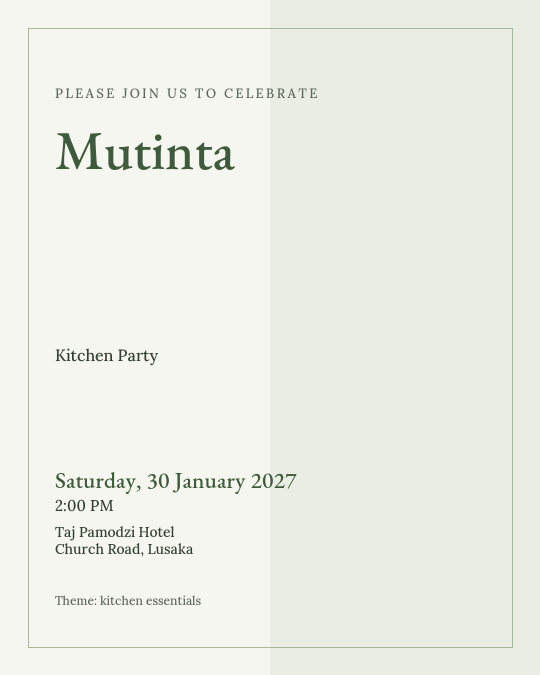 Linen & Lemon invitation design preview