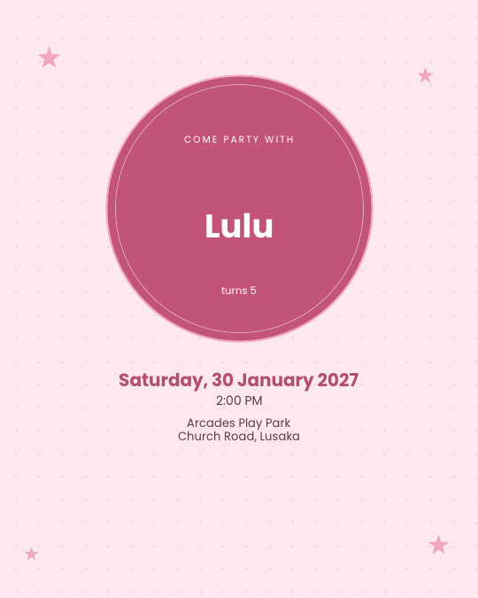 Little Artist invitation design preview