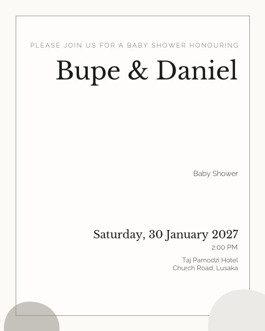 Little Lamb invitation design preview