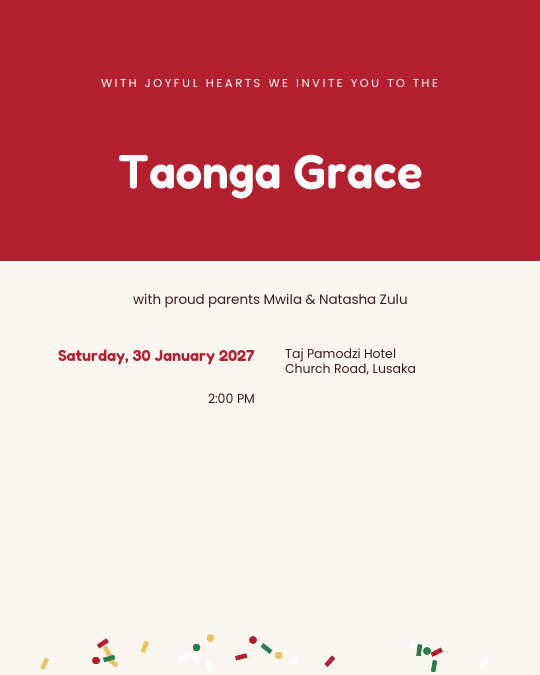 Little Star Naming invitation design preview