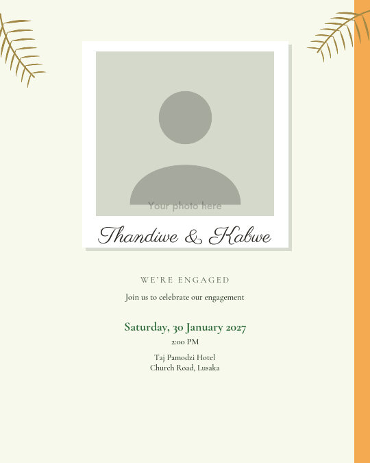 Love in Bloom invitation design preview
