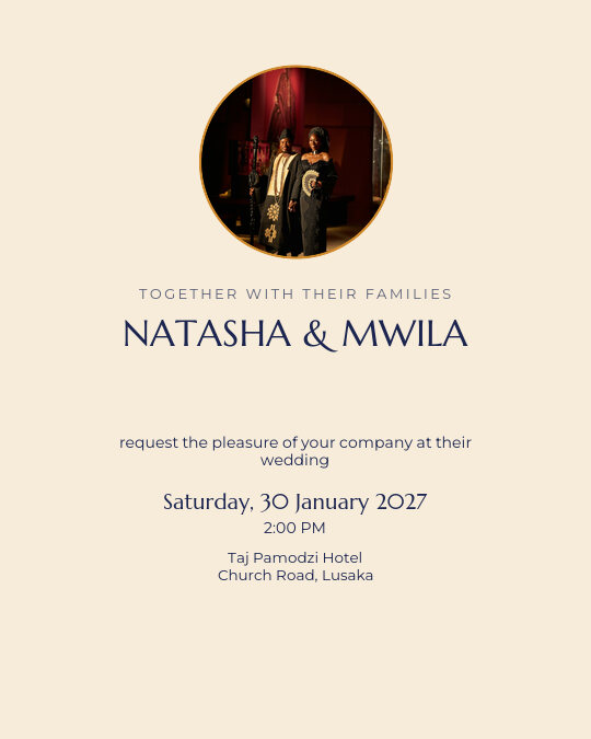 Love in Chitenge invitation design preview