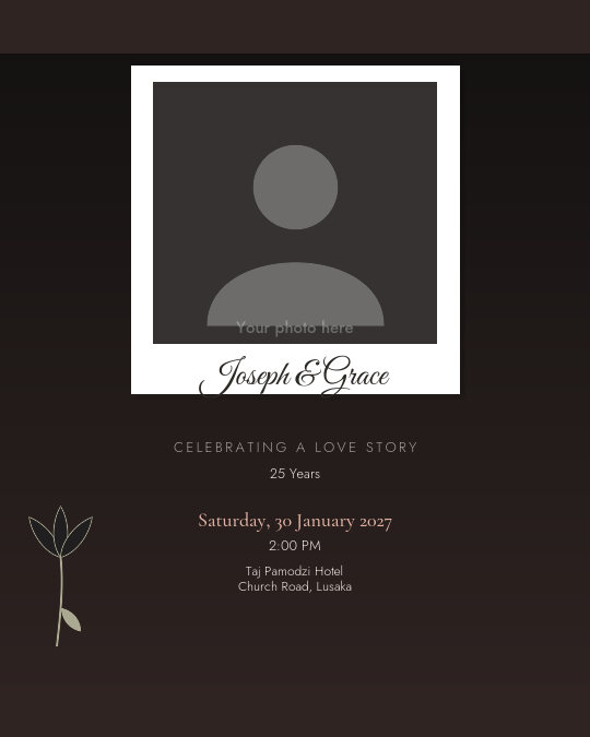 Love Story Revisited invitation design preview